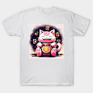 Coin Lucky Fairy Cat T-Shirt